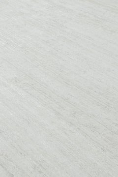 Rug & Kilim’s Textural Rug In Bright Solid White Tones and Striae