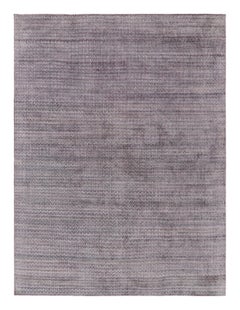 Rug & Kilim’s Textural Rug In Purple With Geometric Patterns