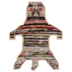 Rug & Kilim’s Tiger Skin Patchwork Rug in Beige with Polychromatic Pictorial