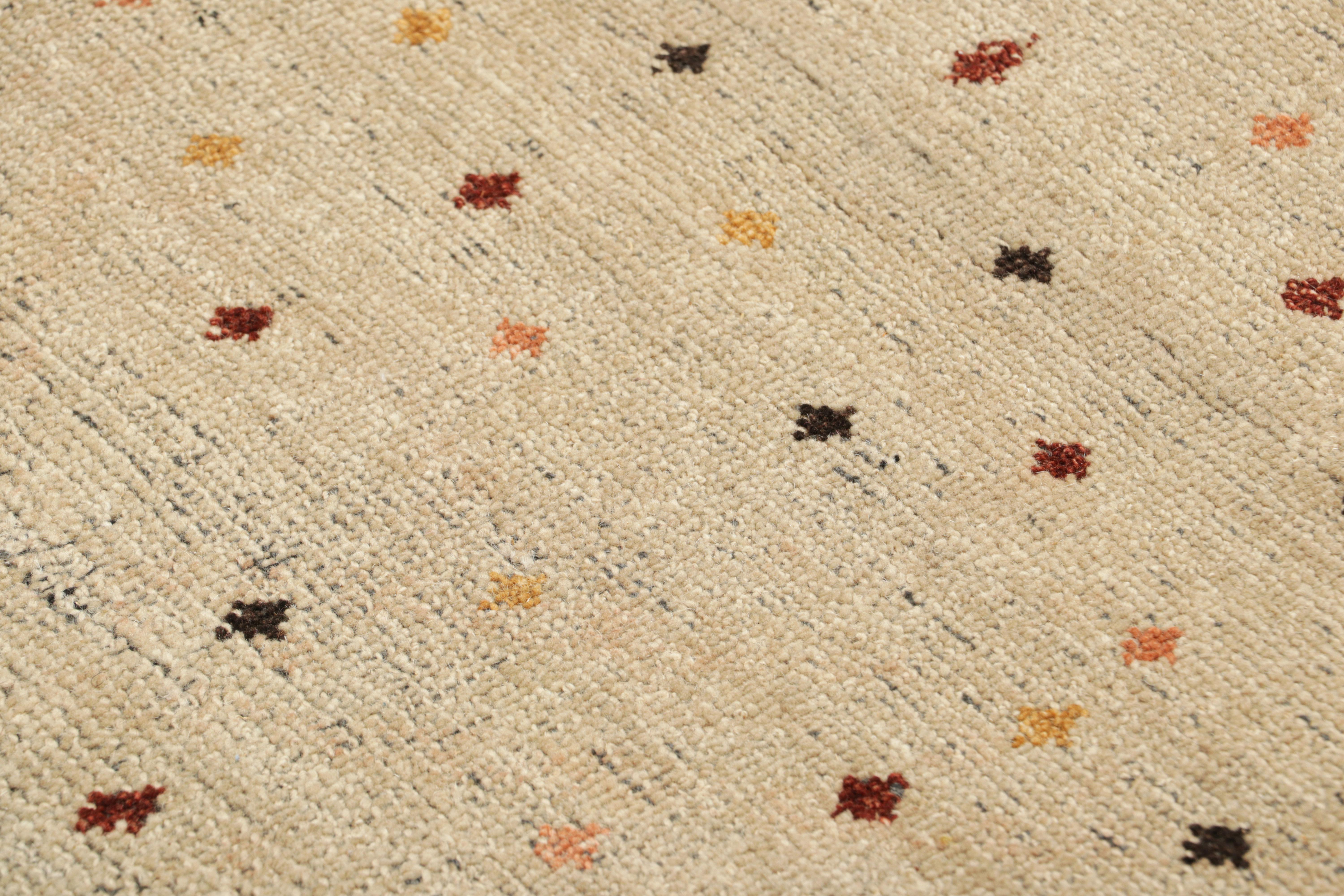 Contemporary Rug & Kilim’s Traditional Geometric Rug in Beige-Brown Tones For Sale