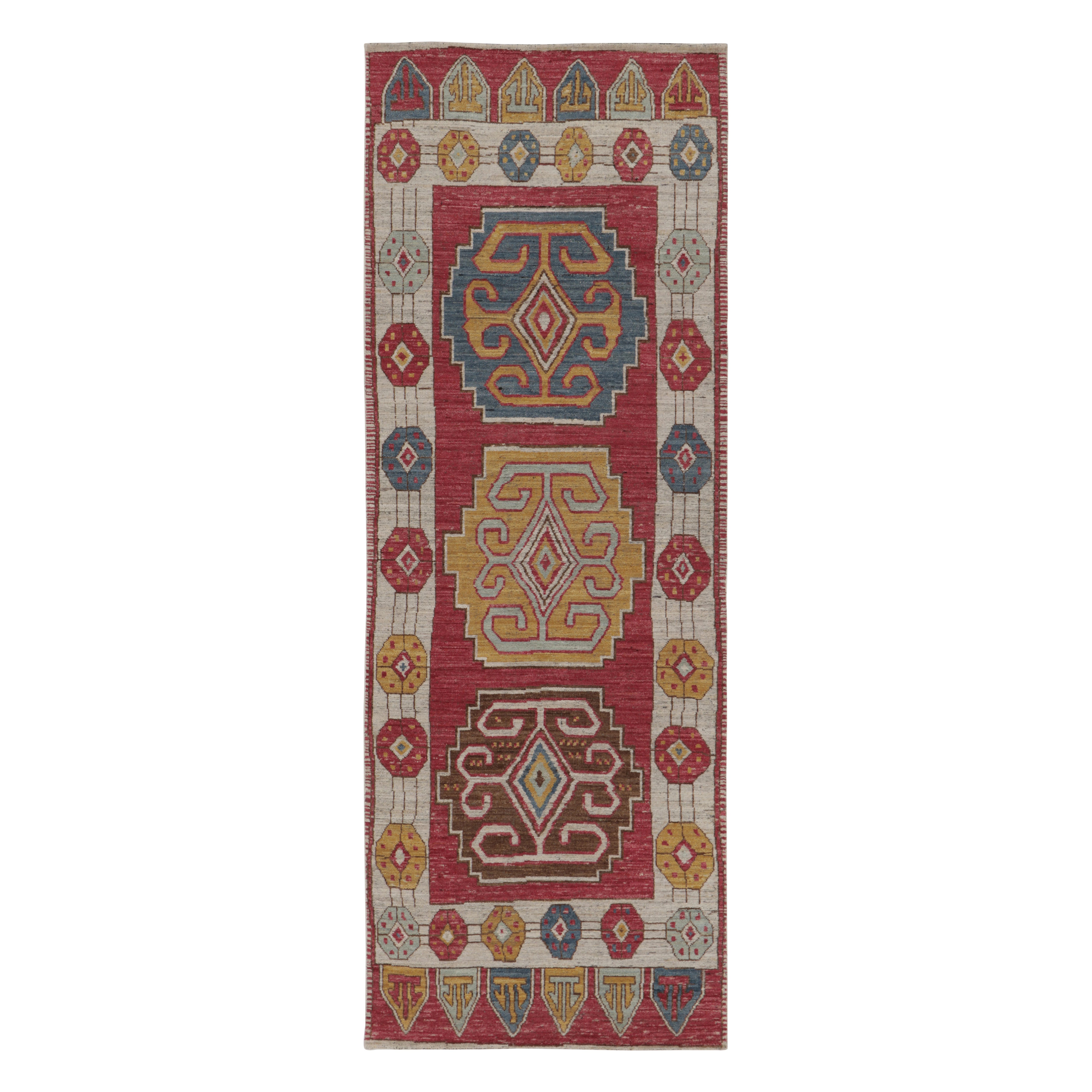 Rug
Kilim’s Traditional Konya Inspired Runner Rug with Polychromatic Medallion