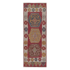 Rug 
Kilim’s Traditional Konya Inspired Runner Rug with Polychromatic Medallion