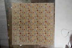 Rug & Kilim’s Transitional European Style Rug in Gold and Green All-Over Floral