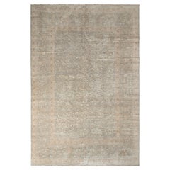 Alfombra de estilo transicional Rug & Kilim con motivos florales en gris, beige y marrón