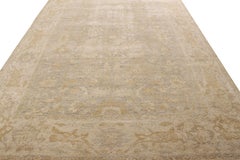 Tapis & Kilims - Tapis de style transitionnel en beige-marron à motifs floraux
