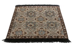 Teppich & Kilims Transitional Style Teppich in Beige-Braun und Blau mit Medaillonmuster