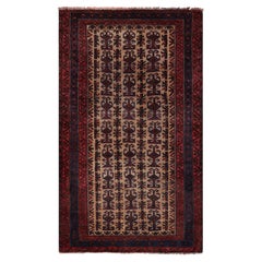 Alfombra Tribal Baluch de Rug & Kilim en beige con motivos geométricos