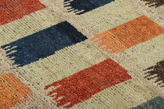 Rug & Kilim’s Tribal Custom Rug Sample in Beige with Multicolor Patterns