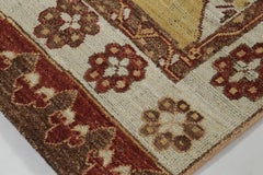Rug & Kilim's Tribal Inspired Rug, Gold with Bold Traditional Medallion & Motifs