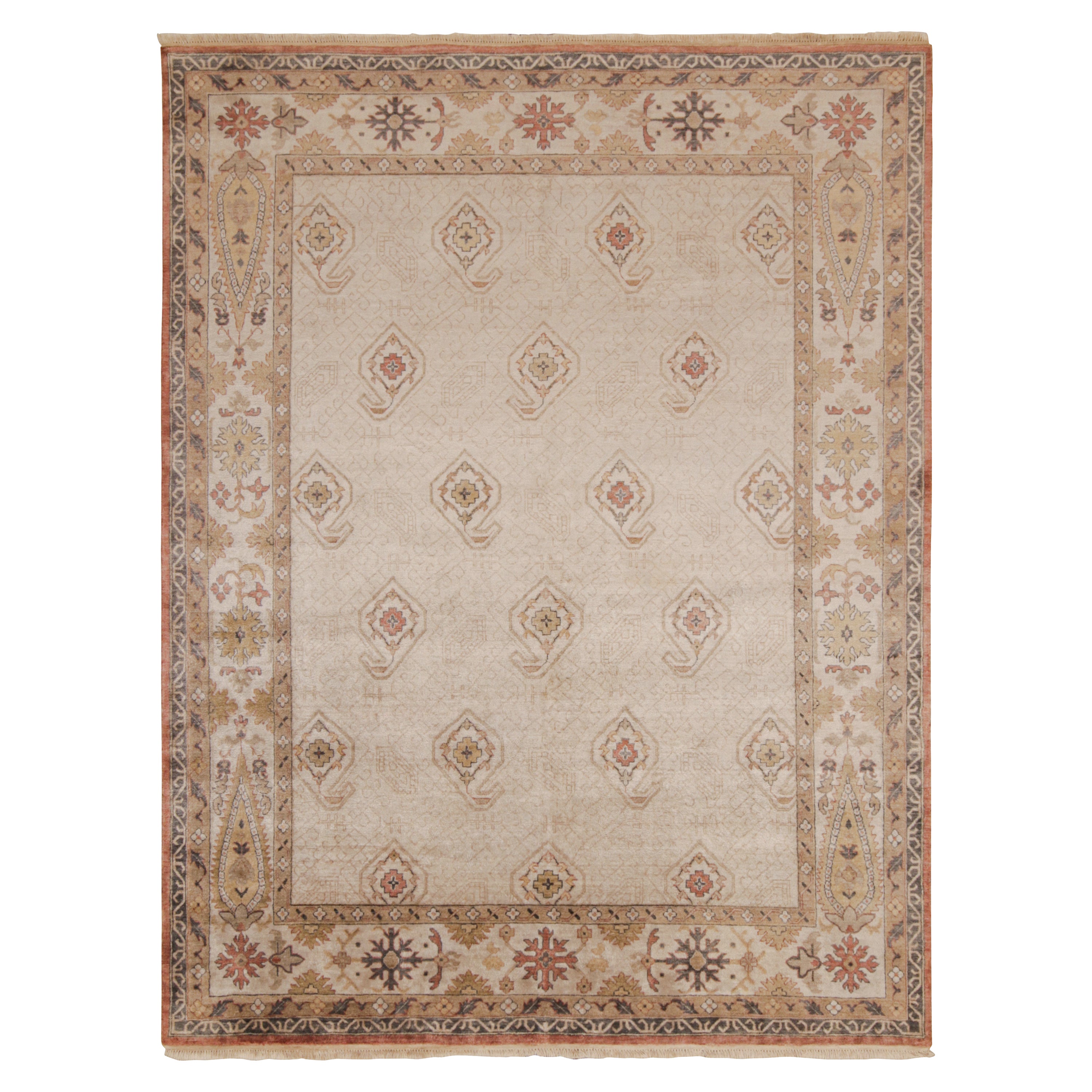 Rug & Kilim’s Tribal Rug in Beige-Brown With Paisleys and Floral Patterns