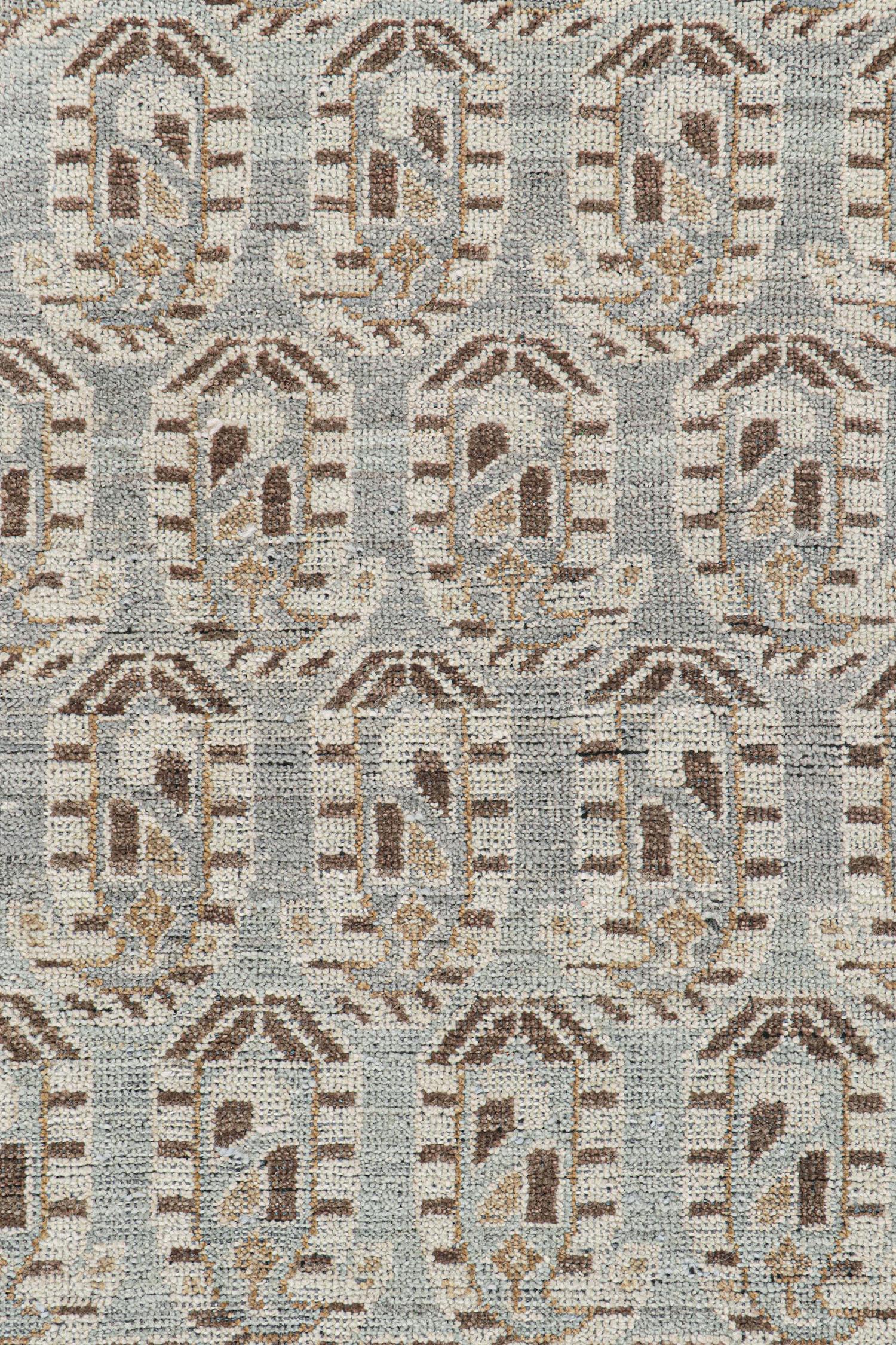 Rug & Kilim's Tribal-Style Läufer mit Paisley-Mustern (Handgeknüpft) im Angebot