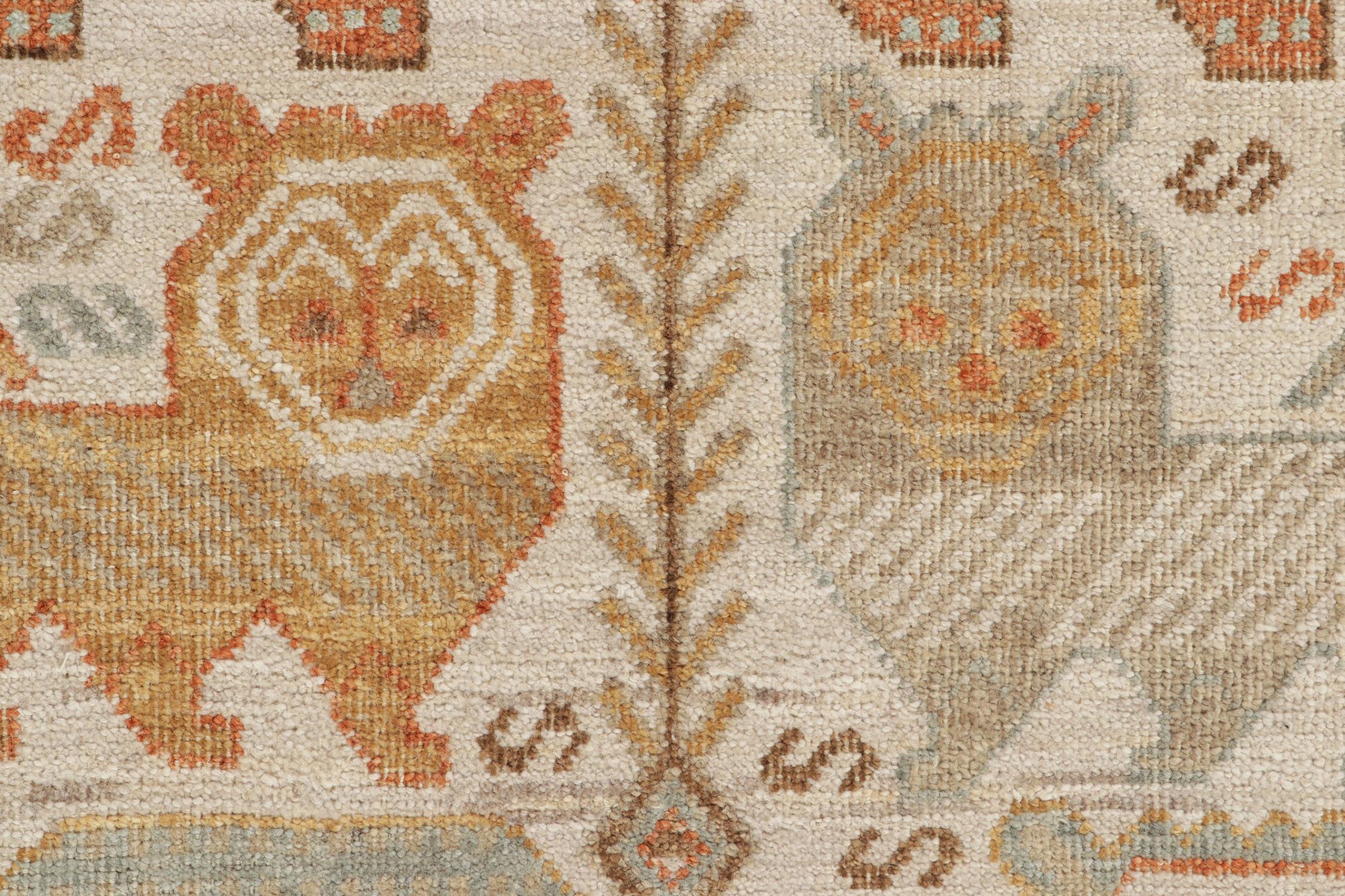 Alfombra de estilo tribal Rug & Kilim en tonos beige-marrón, azul y rojo Siglo XXI y contemporáneo en venta