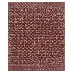 Rug & Kilim’s Tribal Style Rug in Brown with Geometric Patterns and Birds