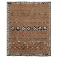 Rug 
Kilim
s Tribal Style Rug in Braun mit primitiven geometrischen Mustern