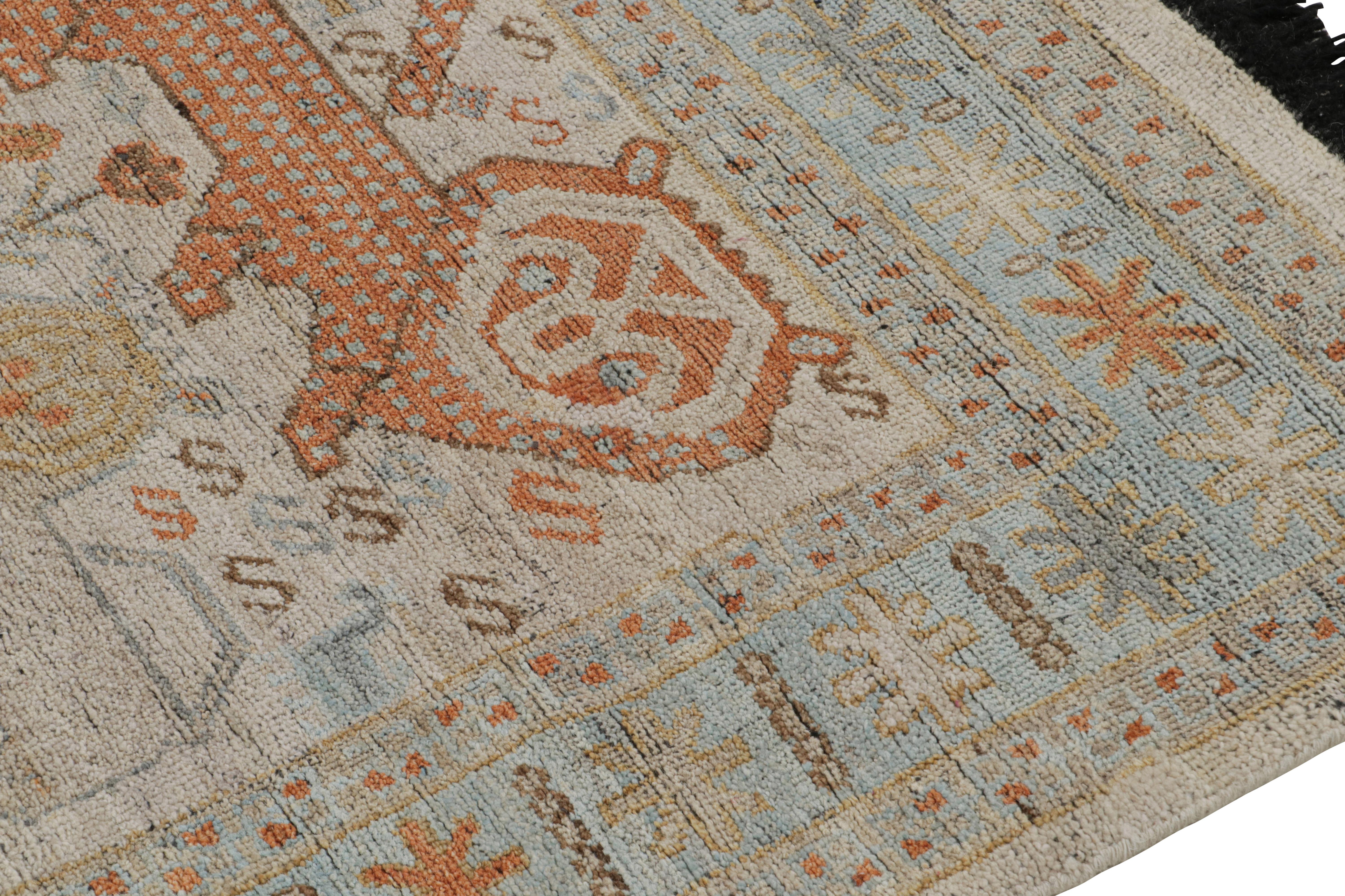Annodato a mano Rug & Kilim - Tappeto in stile tribale con motivi pittorici leonini policromatici in vendita