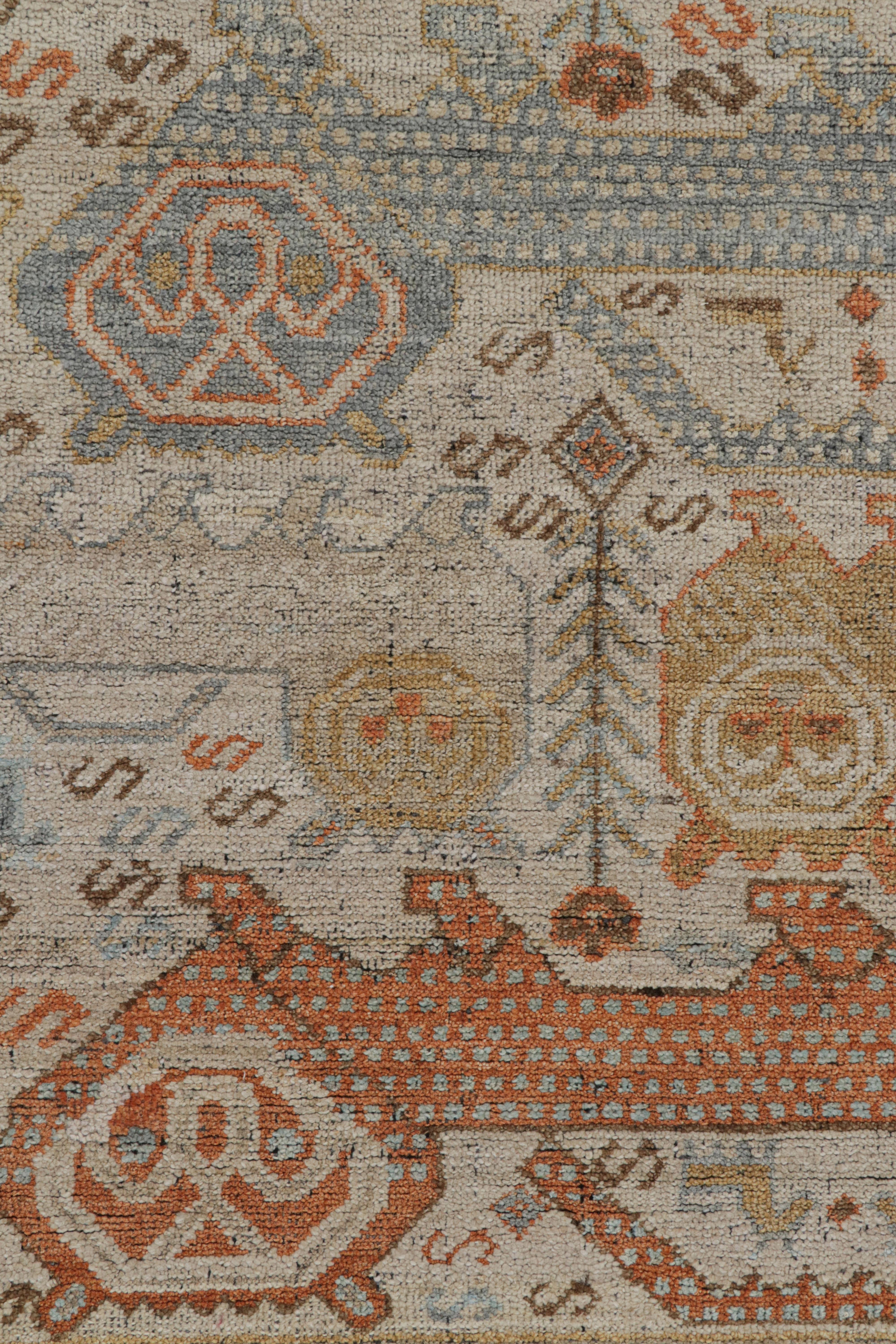 Contemporary Rug & Kilim’s Tribal Style Rug in Polychromatic Lion Pictorial Patterns For Sale