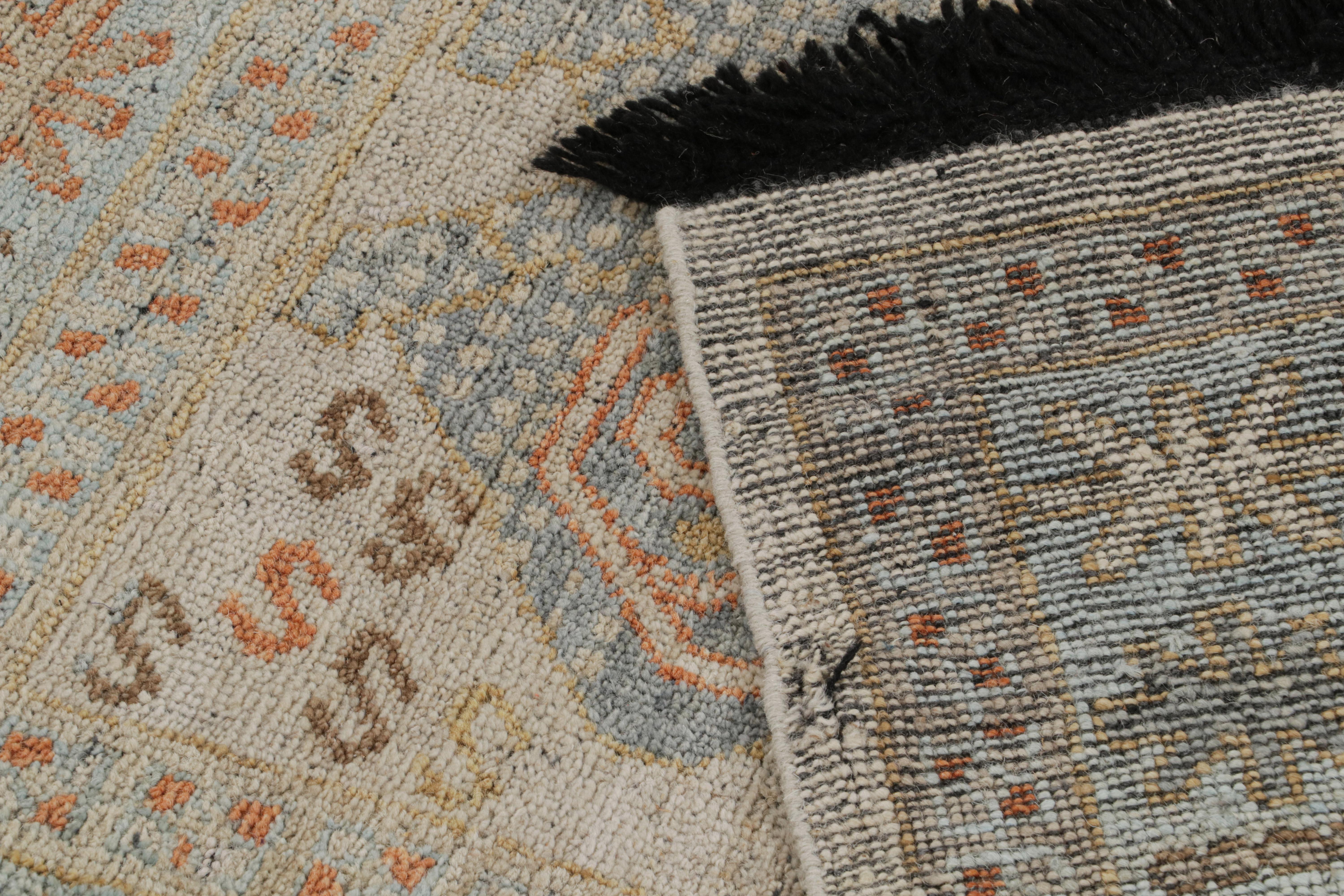 Wool Rug & Kilim’s Tribal Style Rug in Polychromatic Lion Pictorial Patterns For Sale