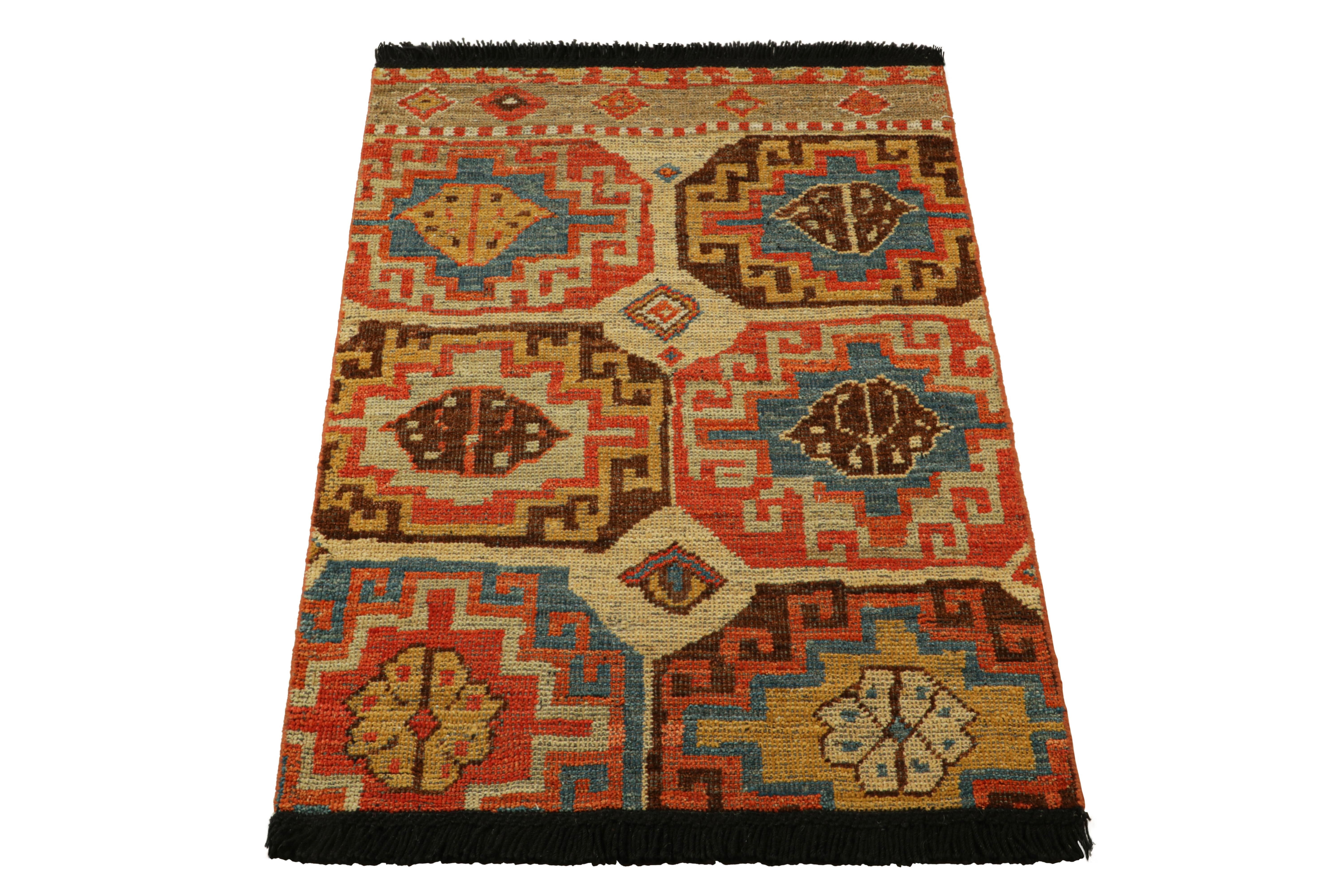 Rug & Kilim’s Tribal Style Rug in Polychromatic Medallions & Geometric Patterns In New Condition For Sale In Long Island City, NY