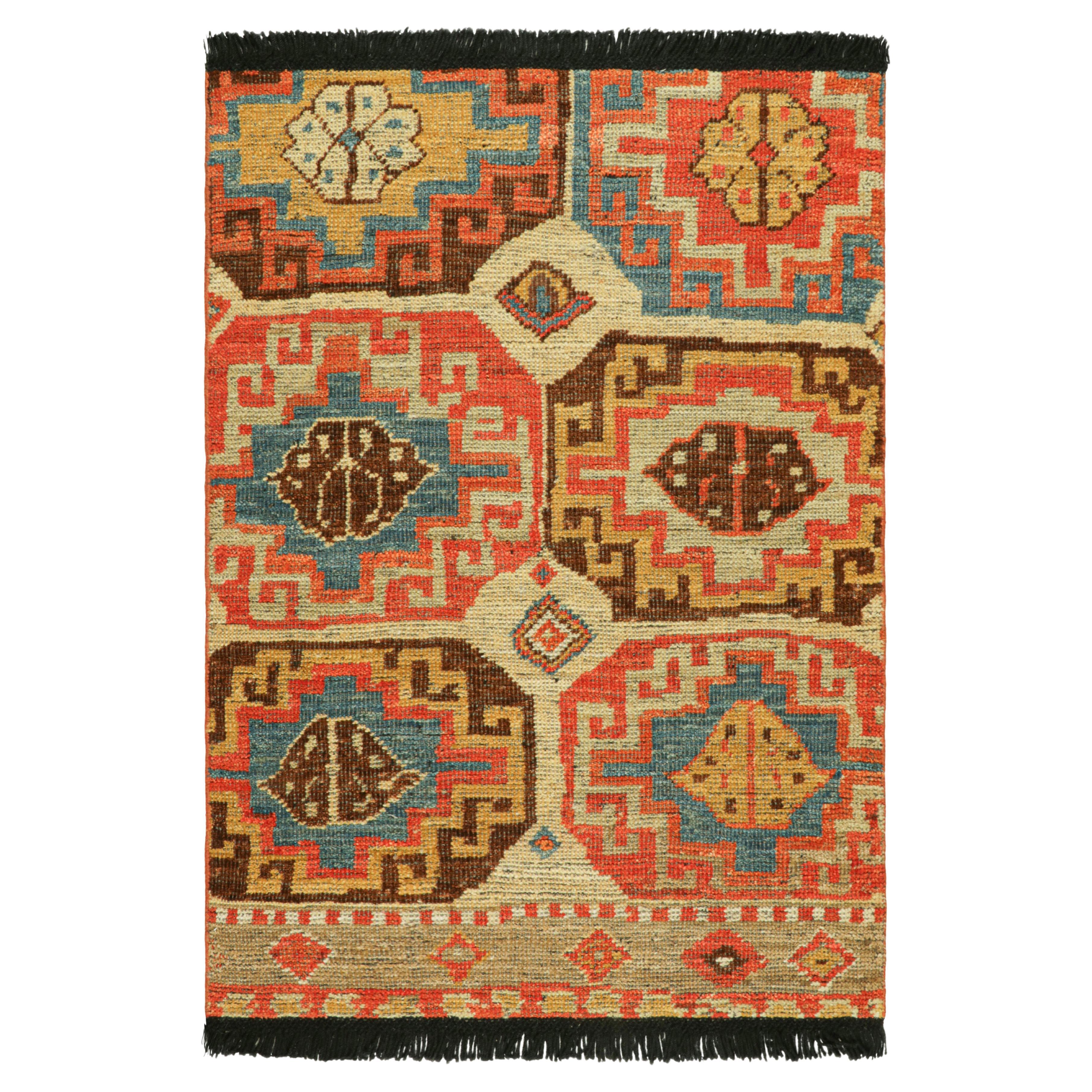 Rug & Kilim's Tribal Style Rug in Polychromatic Medallions & Geometric Patterns