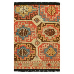Rug & Kilim’s Tribal Style Rug in Polychromatic Medallions & Geometric Patterns