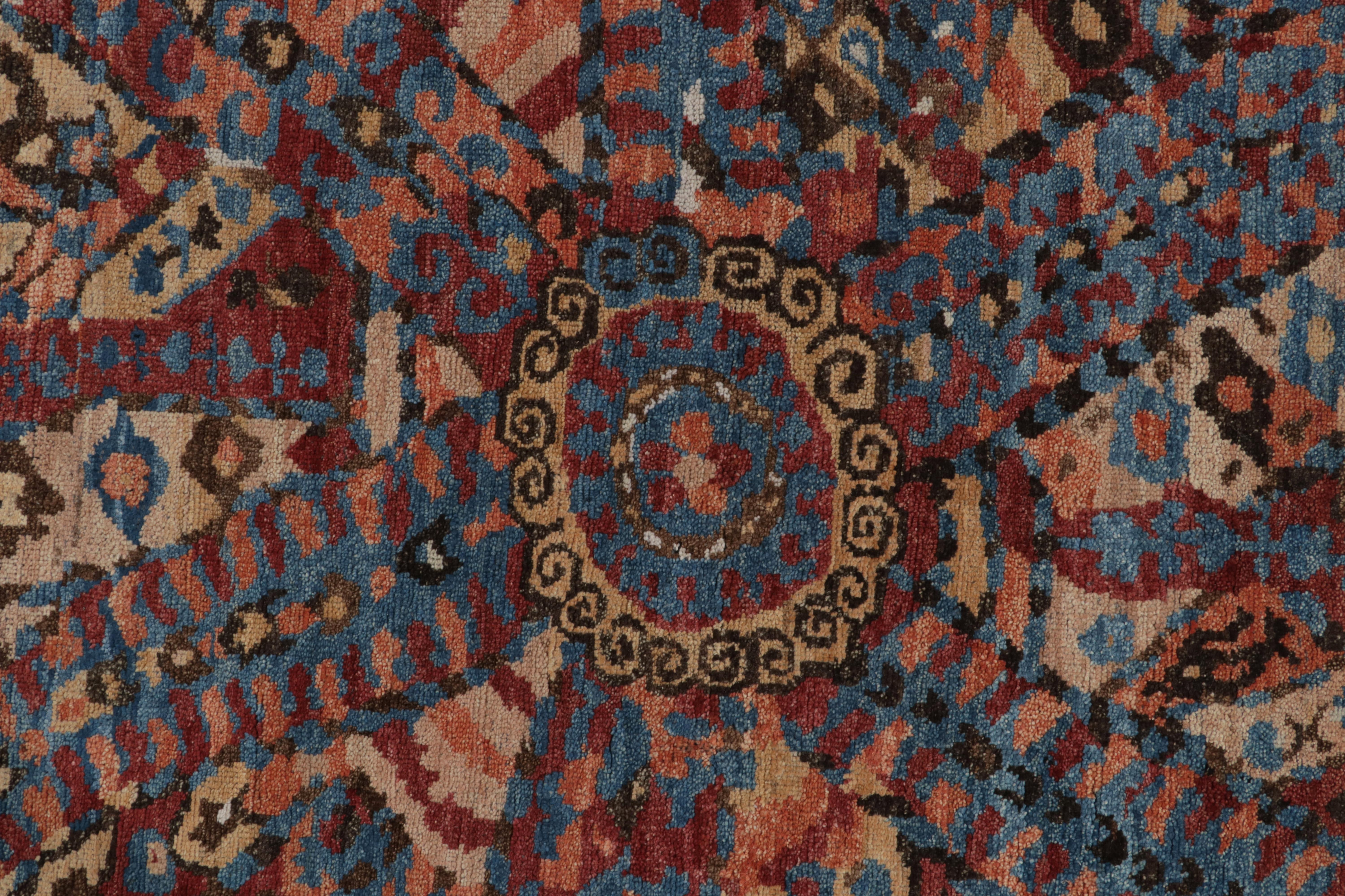 Tapis &amp; Kilims - Tapis de style tribal à motif géométrique rouge, bleu et beige-marron Neuf - En vente à Long Island City, NY