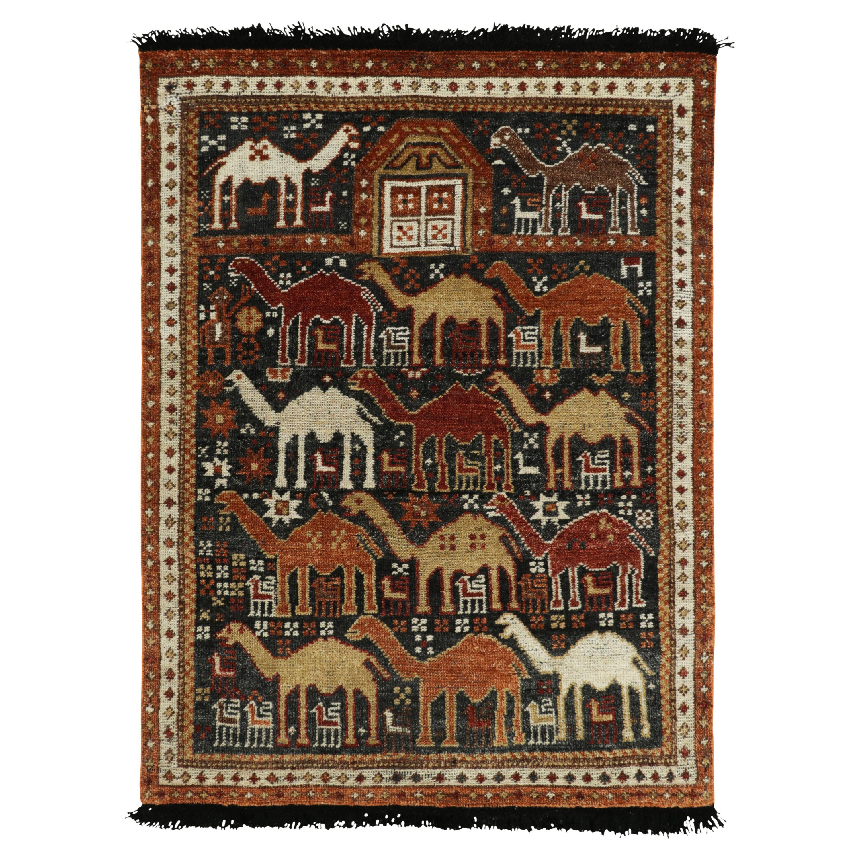 Tappeto in stile tribale Rug & Kilim in rosso, arancione e marrone, motivo pittorico