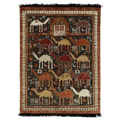 Tappeto in stile tribale Rug & Kilim in rosso, arancione e marrone, motivo pittorico