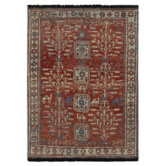 Rug & Kilim's Tribal Style Rug in Rot mit Bildern und geometrischen Mustern