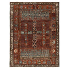 Rug
Kilim
s Tribal Style Teppich in sattem Rot, mit bunten geometrischen Mustern