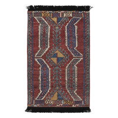Rug & Kilim’s Tribal Style Rug with Primitivist Geometric Pattern and Medallions