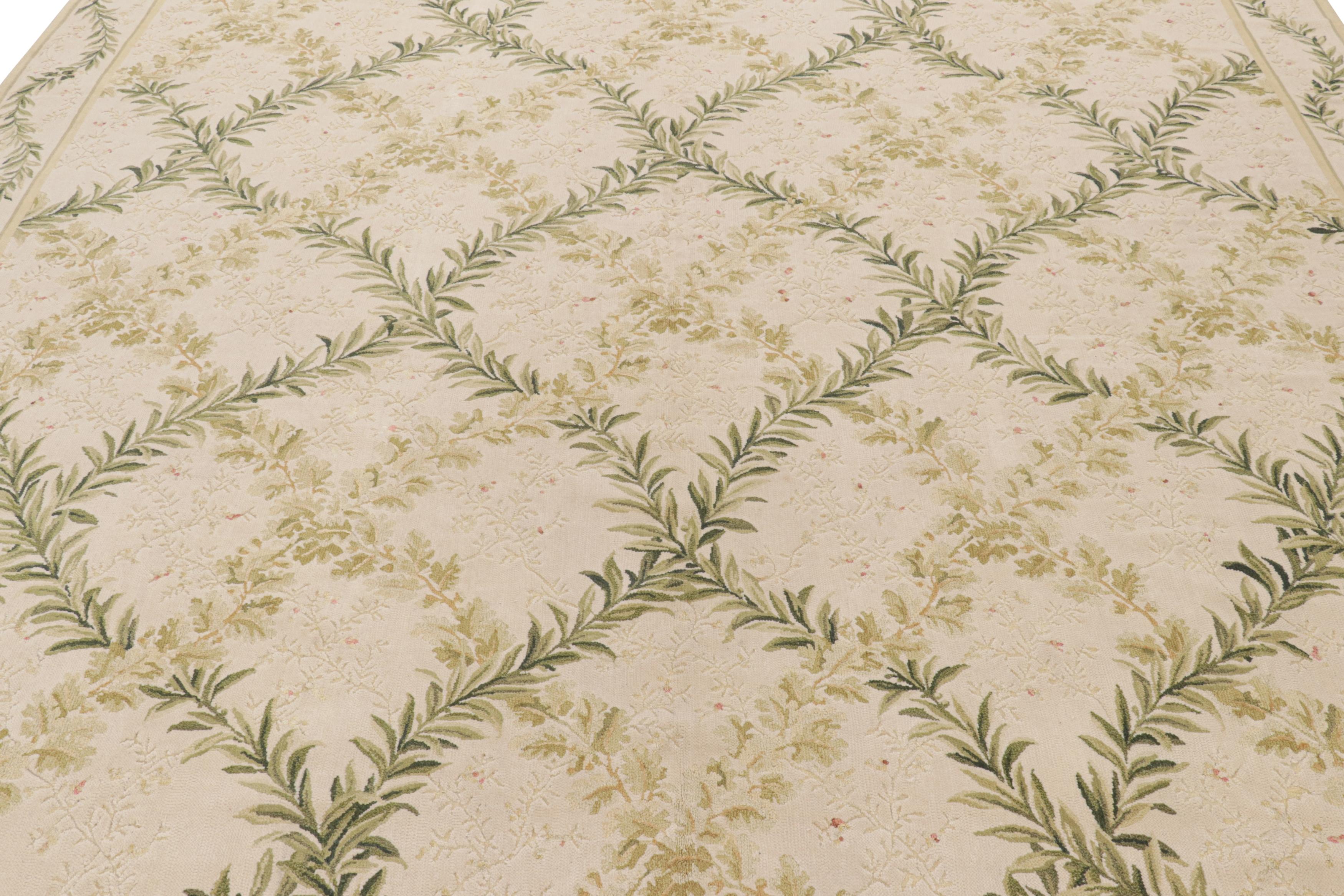 Handwoven in wool, a 12x14 ode to Tudor flat weaves from Rug & Kilim’s European collection. One of the earliest pieces in this collection, this collectible carries a subtle high-low texture never-before seen in this style.

Further on the Design: