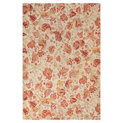 Tapis de style Tudor de Rug & Kilim à motif floral beige, rouge et blanc