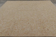 Rug & Kilim’s Tudor Style Rug in Cream with Beige-Brown Floral Patterns