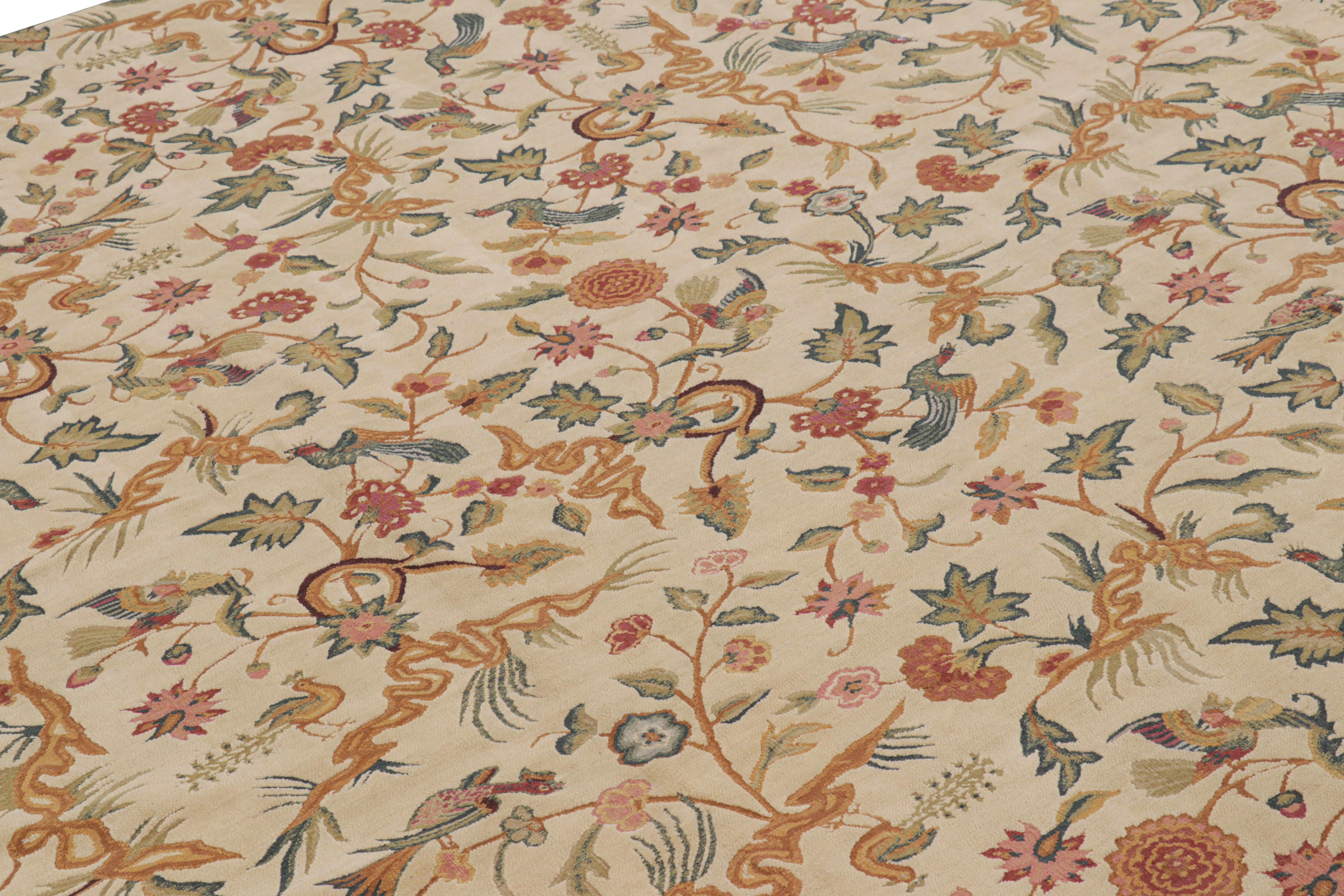 Handwoven in wool, this 8x10 contemporary rug by Rug & Kilim is inspired by antique Tudor rugs, flatweaves and tapestries—a new unveiling from the European rug collection. 

On the Design: 

Keen eyes will admire the subtle high-and-low texture