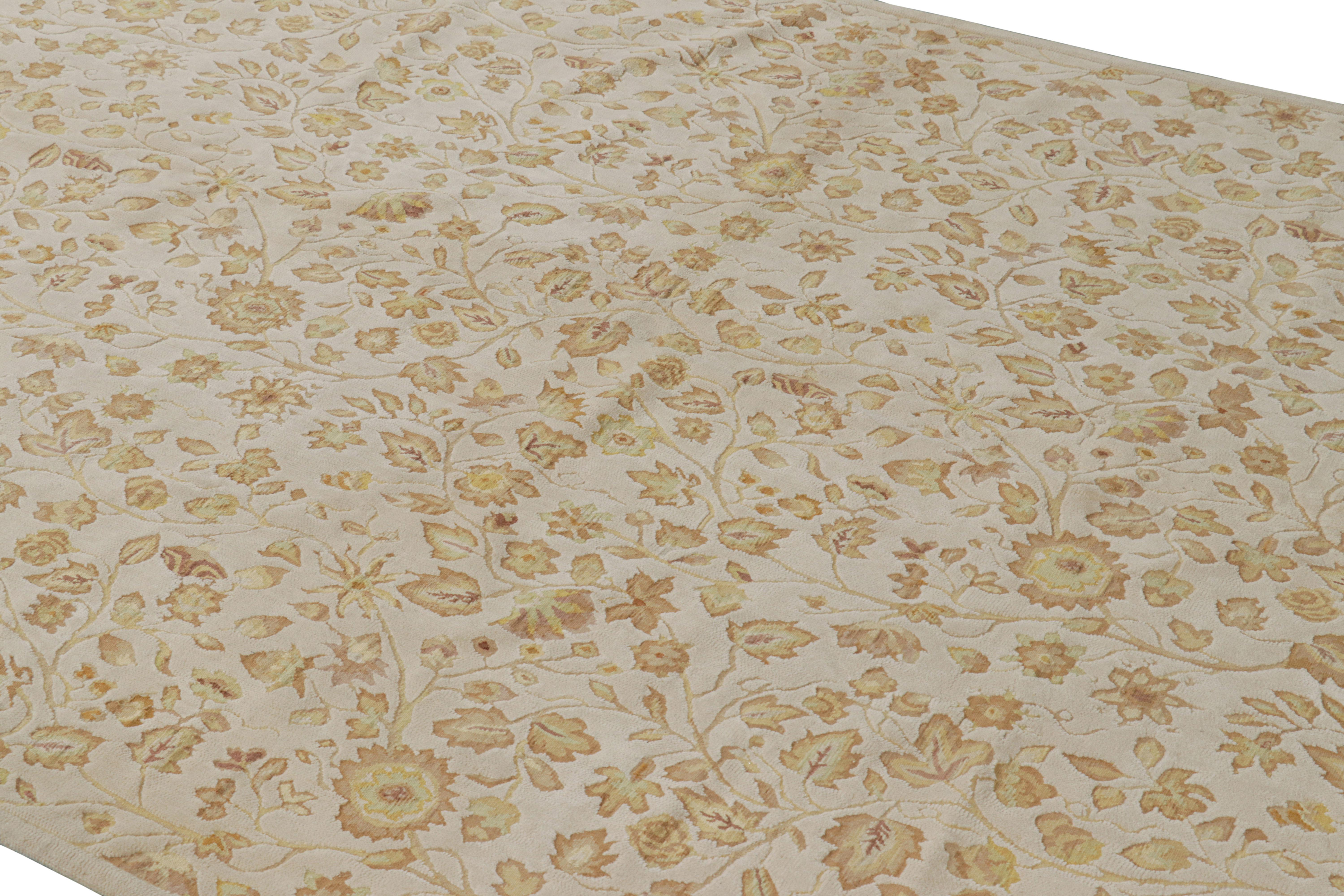 Handwoven in wool, this 6x9 contemporary rug by Rug & Kilim is inspired by antique Tudor rugs, flatweaves and tapestries—a new unveiling from the European rug collection. 

On the Design: 

As inspired by English Tudor rugs and tapestries, this