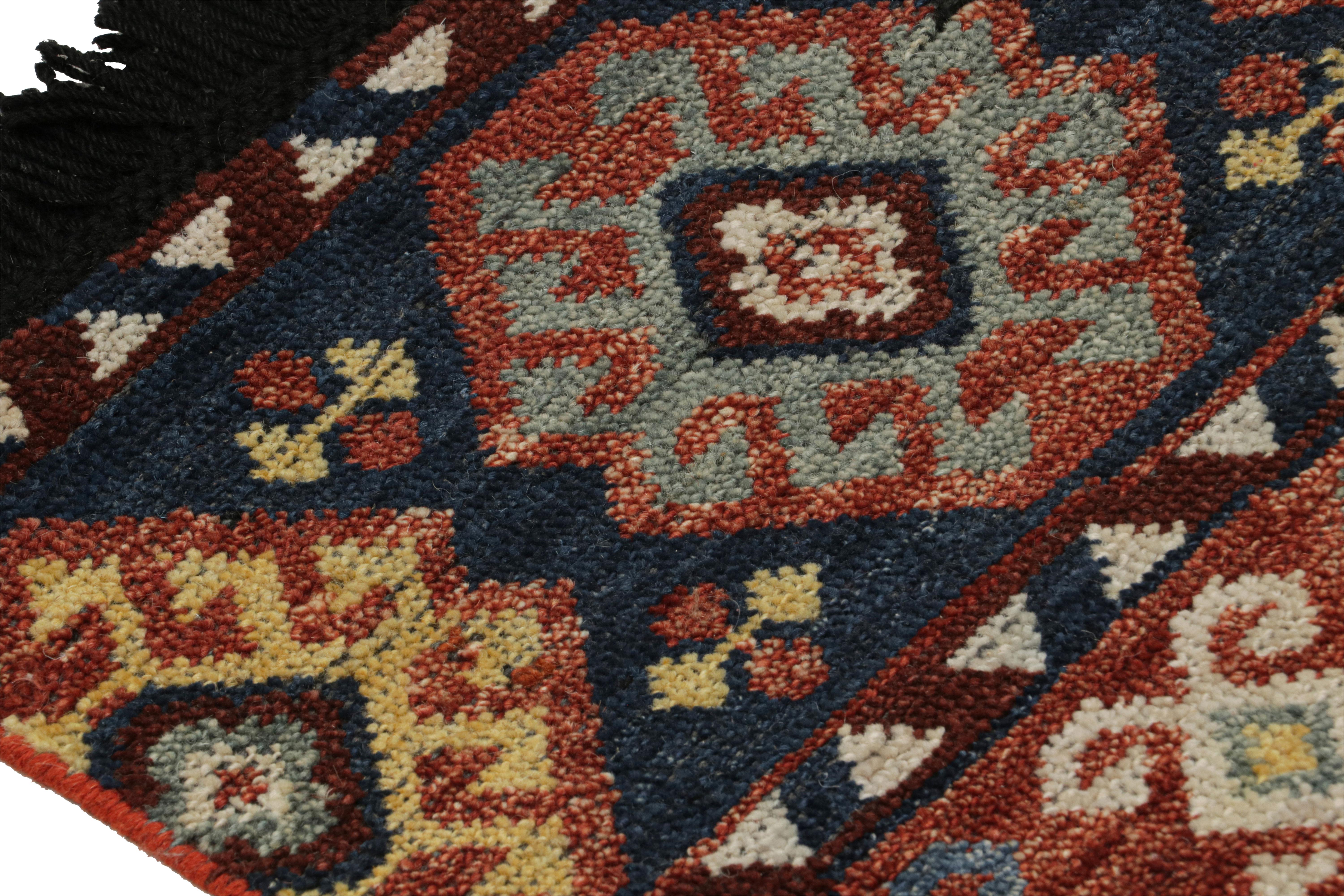Hand-Knotted Rug & Kilim’s Turkish-Inspired Rug with Geometric Pattern and Medallions For Sale