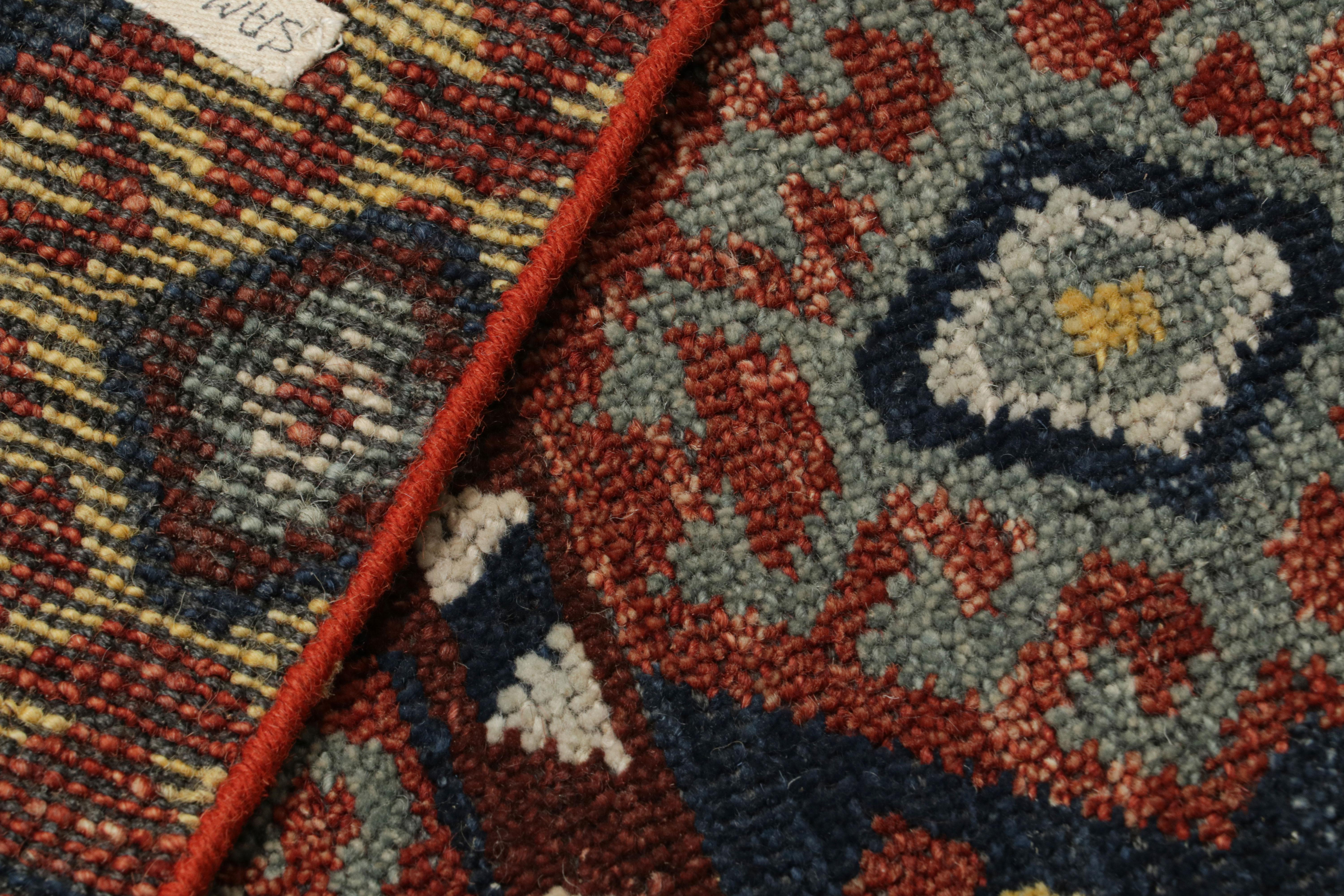 Contemporary Rug & Kilim’s Turkish-Inspired Rug with Geometric Pattern and Medallions For Sale