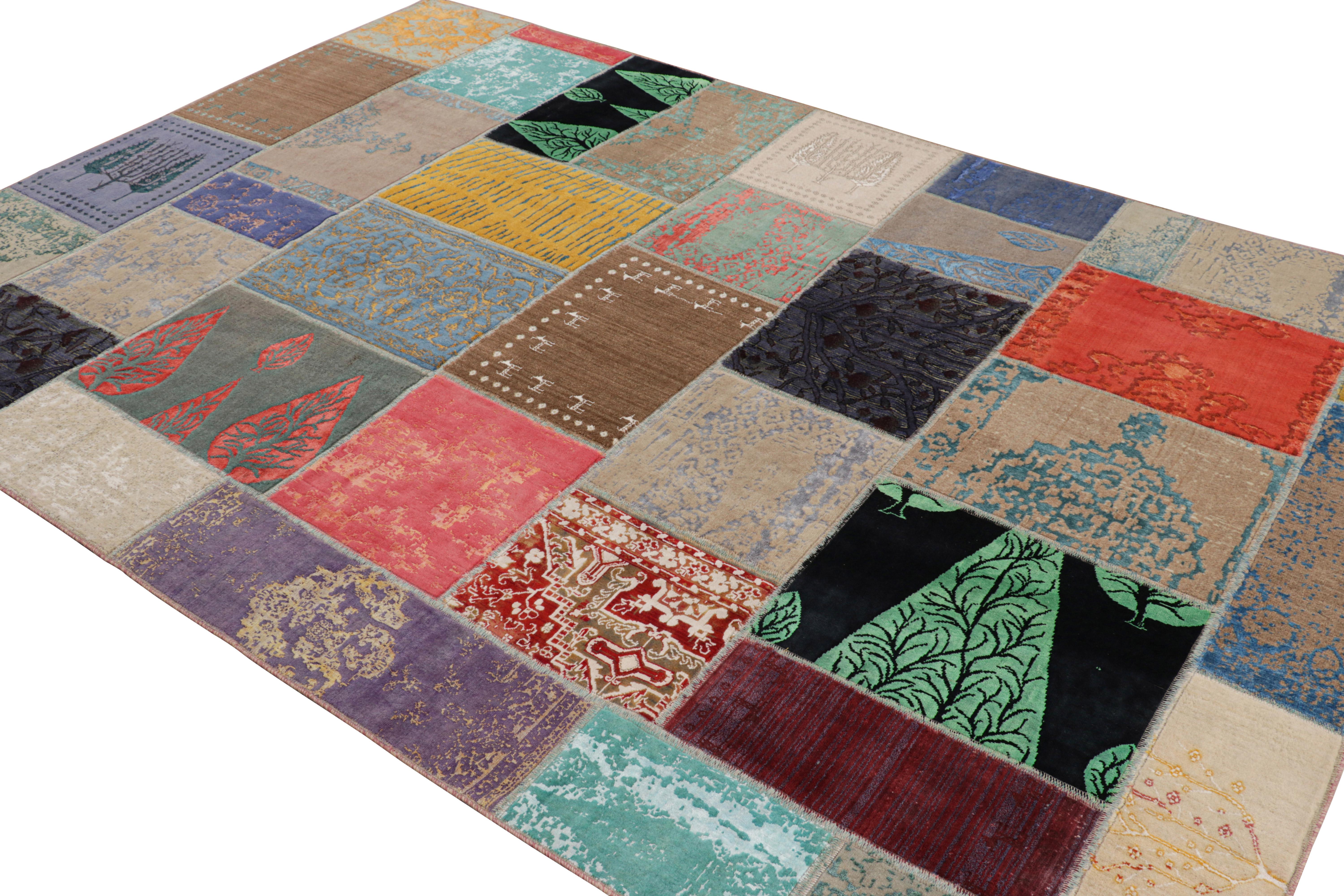 Türkischer Patchwork-Kilim von Rug & Kilim mit polychromen geometrischen Mustern (Afghanisch) im Angebot