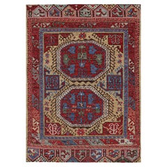 Rug & Kilim’s Turkish Style Rug in Red with Large-Scale Geometric Medallions