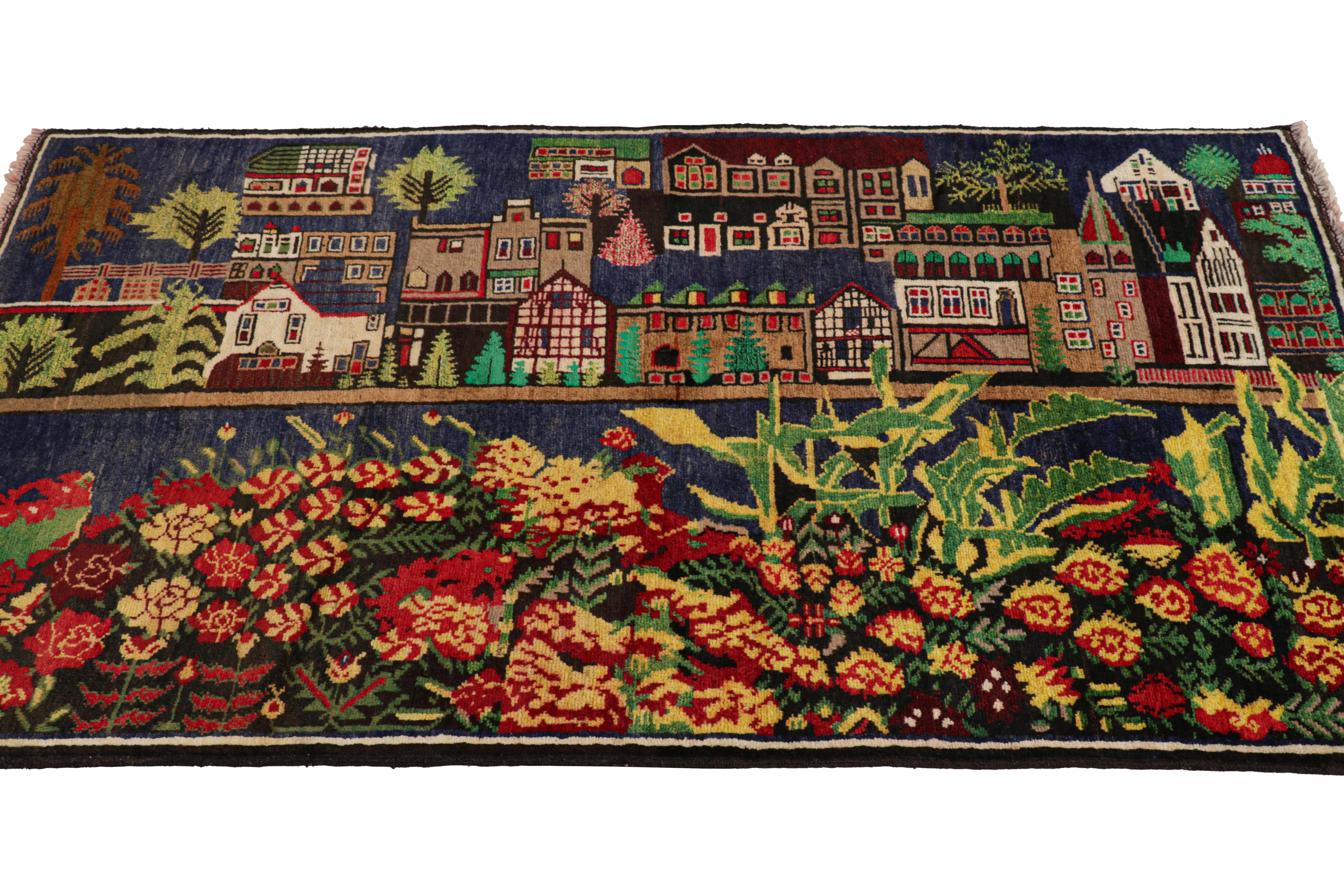 Rug & Kilim’s Twin Modern Classics Tribal Rugs with Polychromatic Pictorials In New Condition For Sale In Long Island City, NY