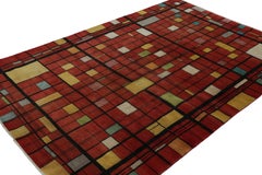 Rug & Kilim’s Vintage Zeki Müren European Art Deco rug, with Geometric patterns.