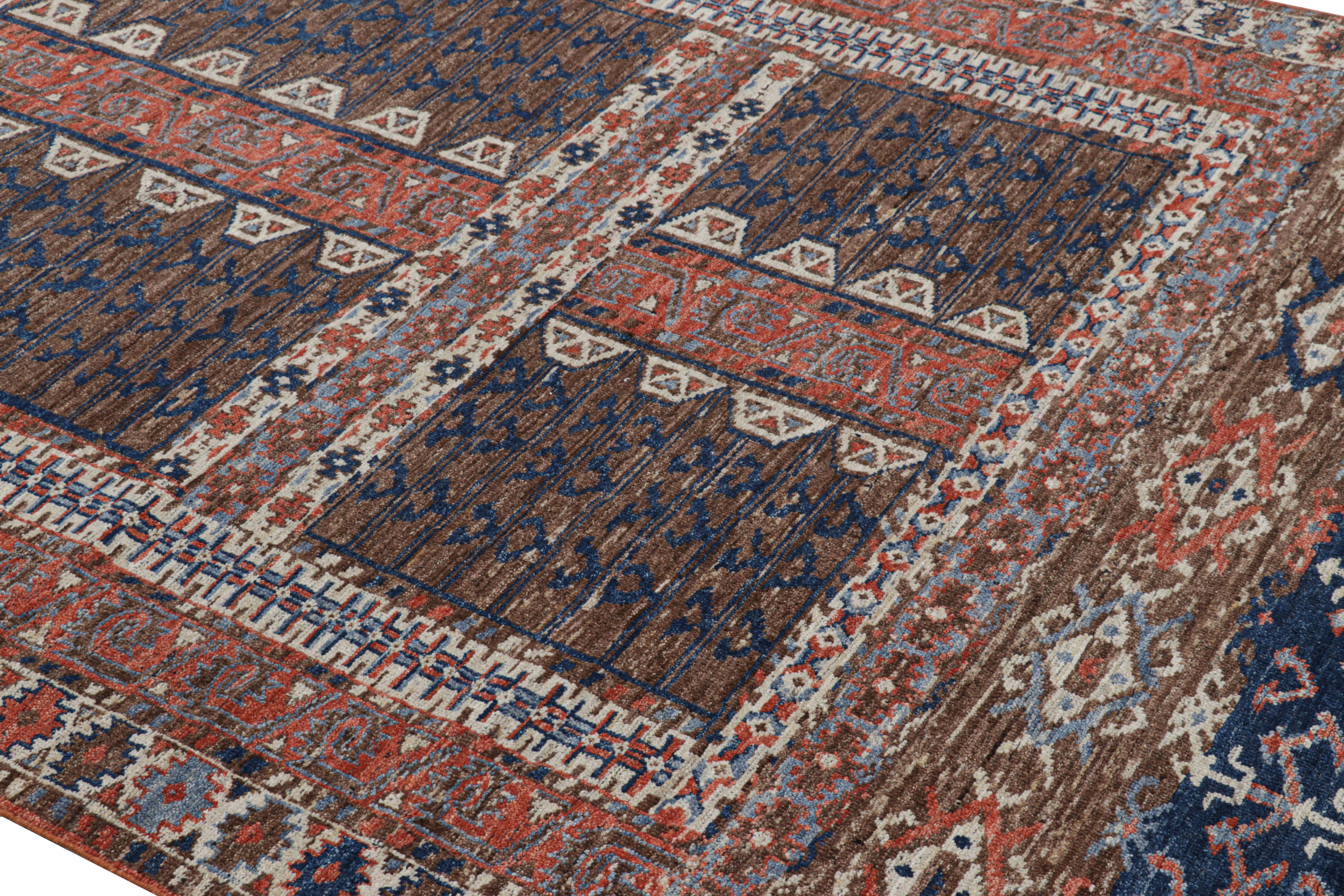Hand-knotted in a special blend of Ghazni wool, this 6x8 rug from the custom-classics Burano Collection by Rug & Kilim is inspired by turn-of-the-century antique tribal rugs of the Yomut (Yomud) provenance. 

On the Design: 

Admirers of the craft
