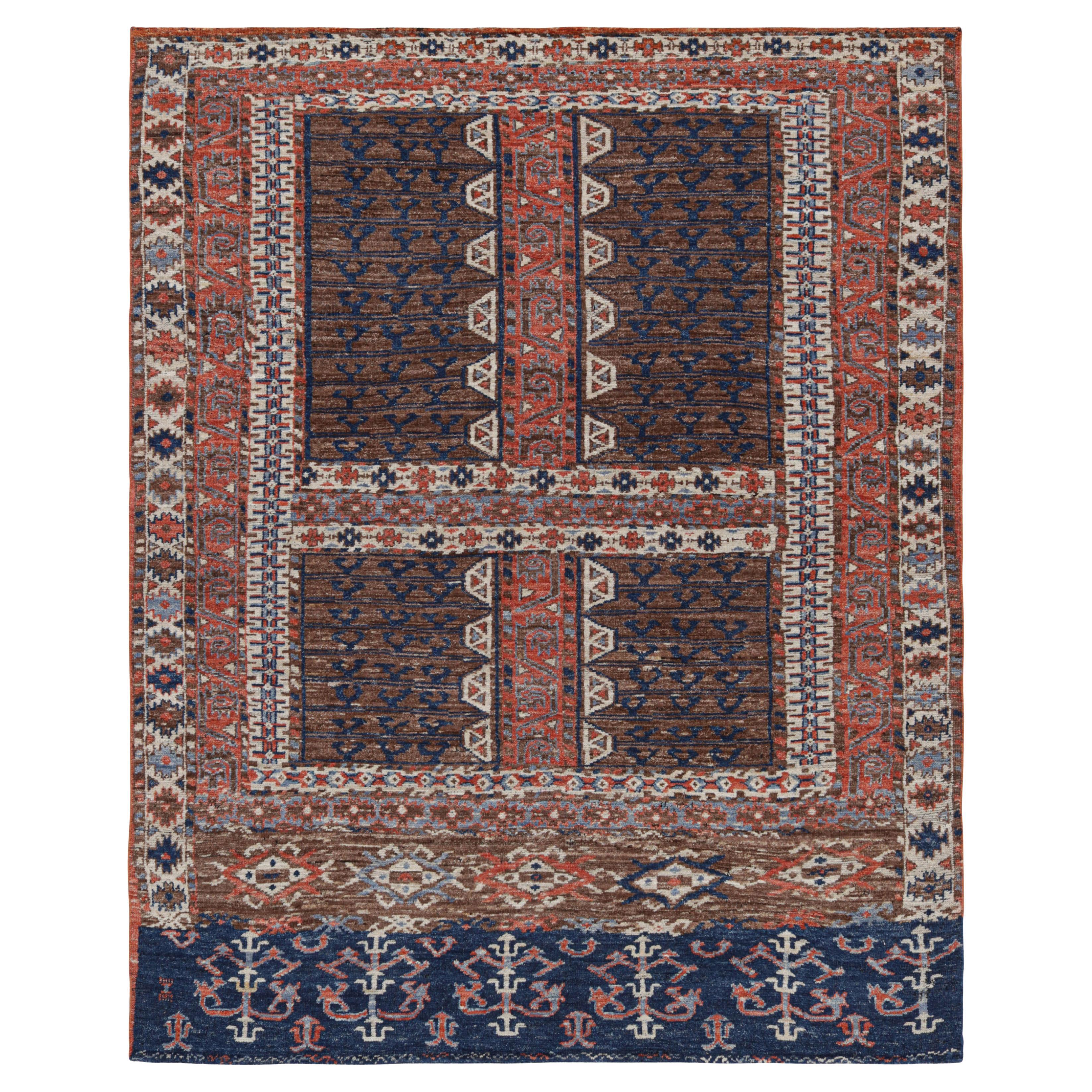 Rug & Kilim's Yomut Ensi Style Teppich in Rot mit geometrischen Mustern