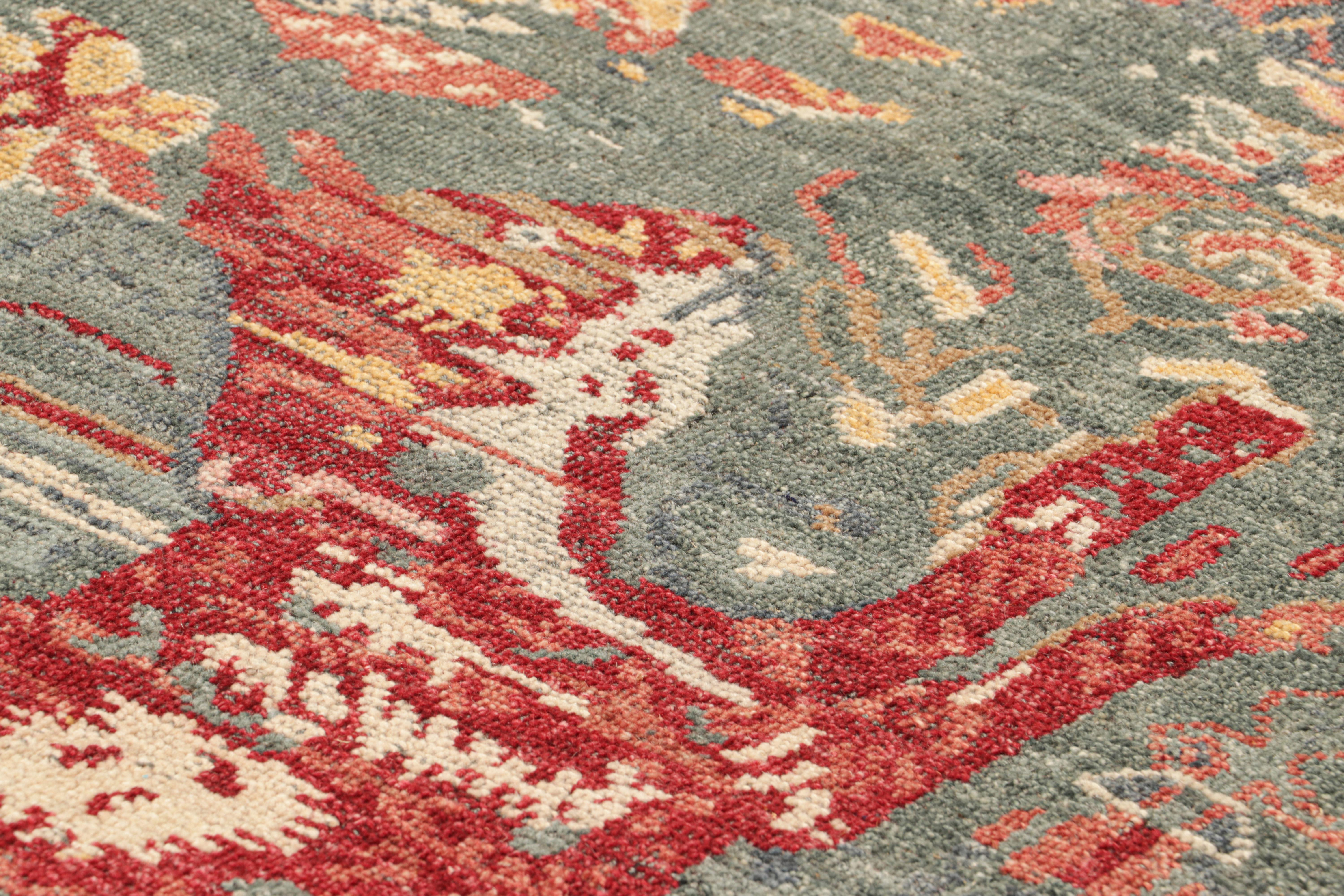 Hand-knotted in a special blend of Ghazni wool, this 3x5 rug represents the custom-classics Burano Collection by Rug & Kilim—its design inspired by very rare Caucasian rug of the titular Seychour (sometimes spelled Zeikhour) provenance.

On the