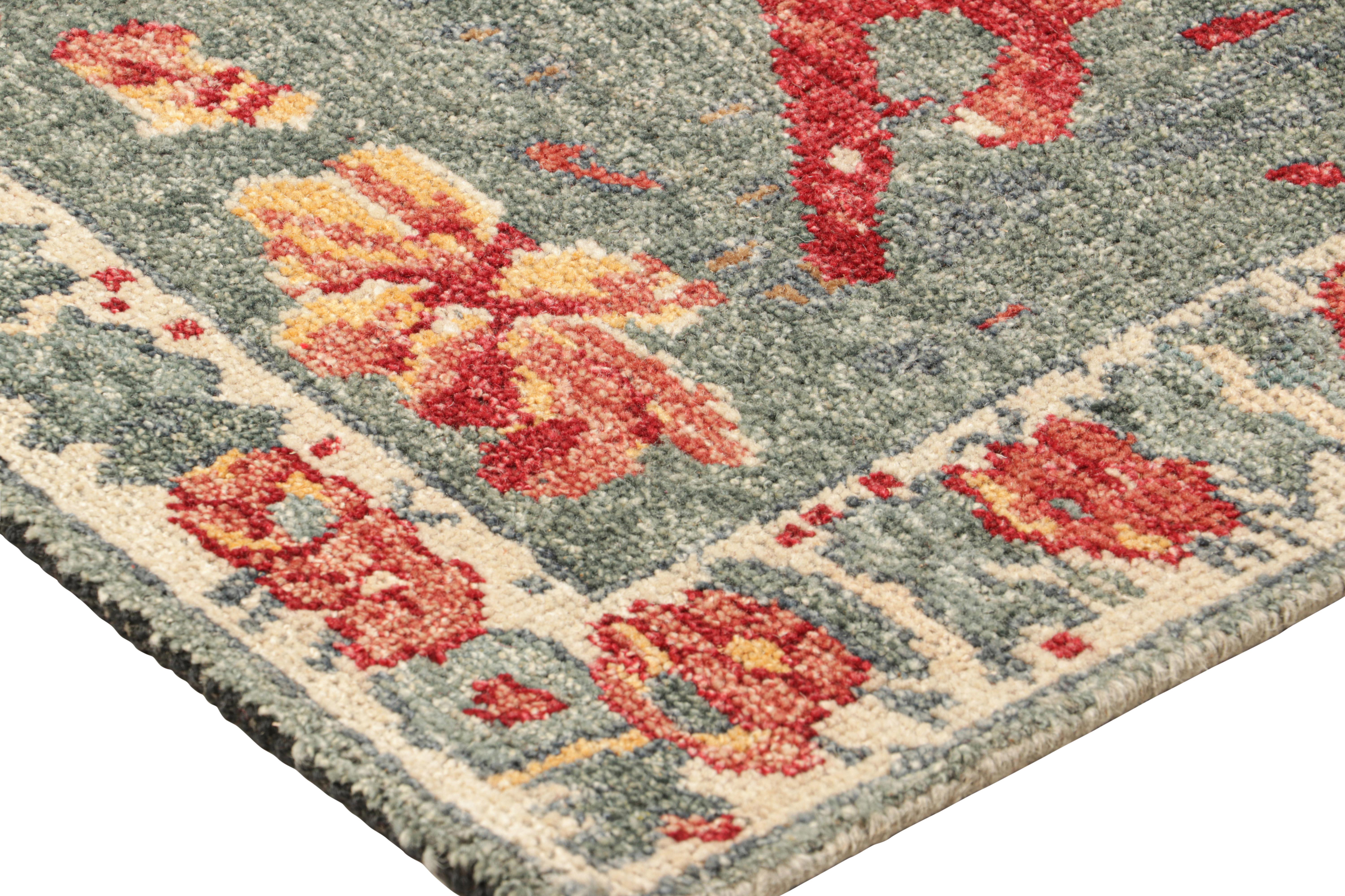 Rug & Kilim’s Zeychour Style Rug in Blue with Red Fox Pictorial In New Condition For Sale In Long Island City, NY