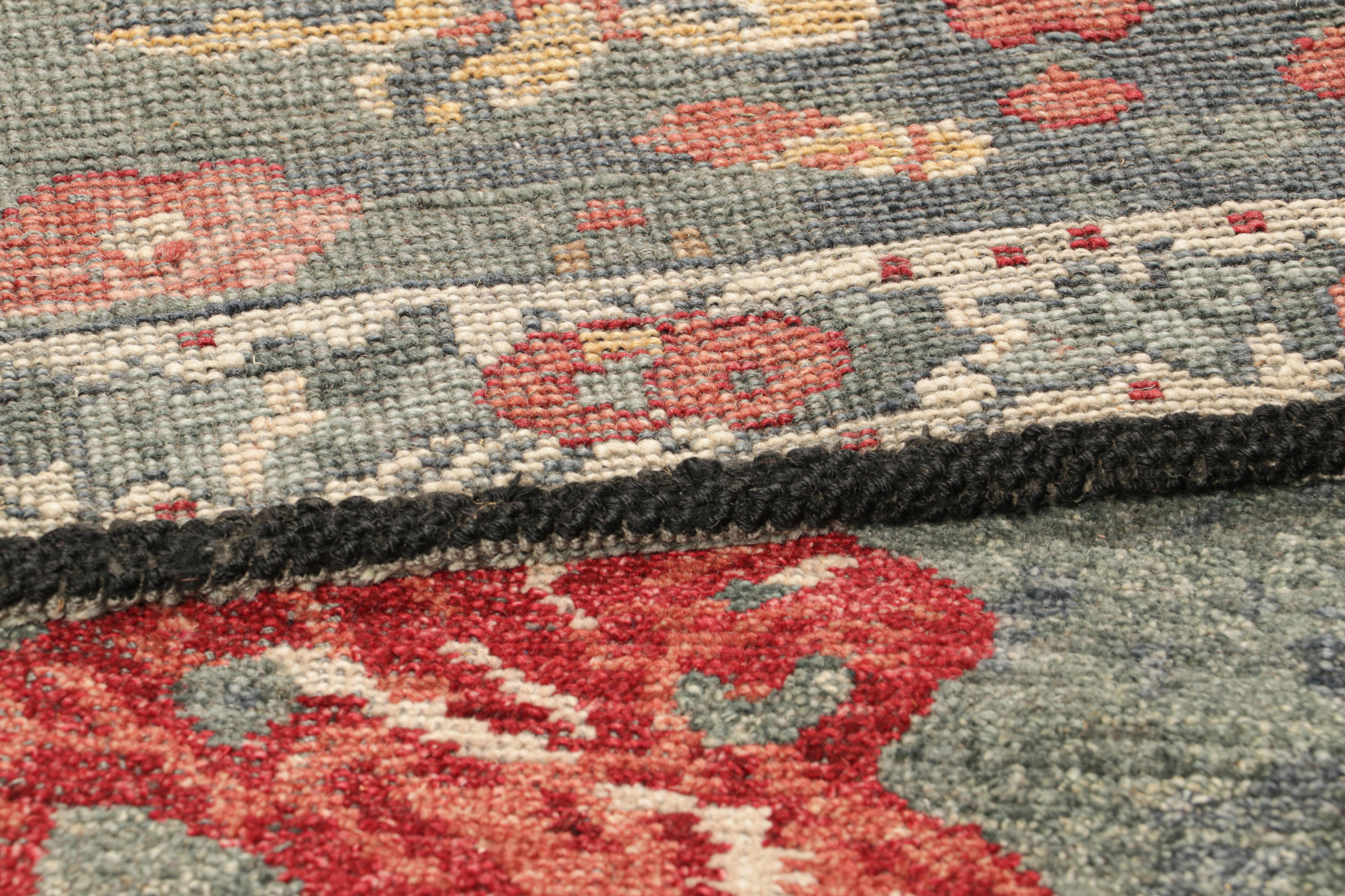 Contemporary Rug & Kilim’s Zeychour Style Rug in Blue with Red Fox Pictorial For Sale