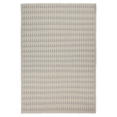 Rug & Kilim’s Zilu Style Kilim in White with Gray Floral Pattern
