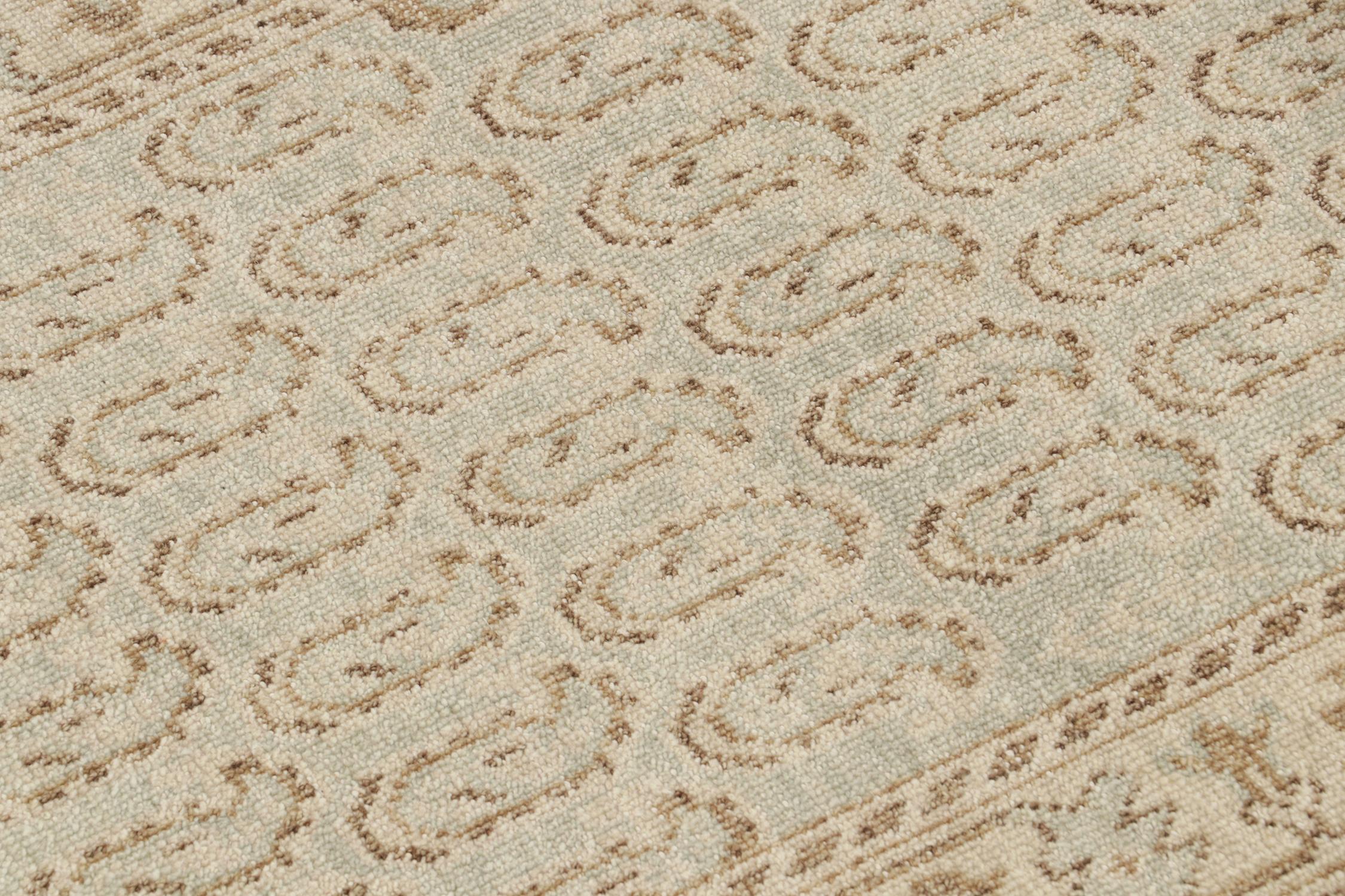 Rug & Kilim’stribal Style Rug in Blue with Beige-Brown Paisley Patterns In New Condition For Sale In Long Island City, NY
