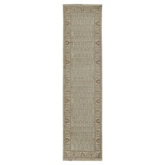 Tappeto & Kilim'stribal Runner in blu con motivi paisley beige-marrone