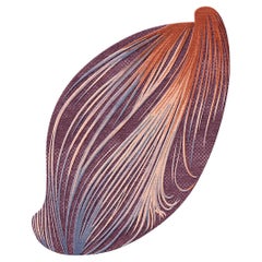 Rug Laser Mars Bright Colorful Unusual Shape Hand Knotted Rug, In Stock